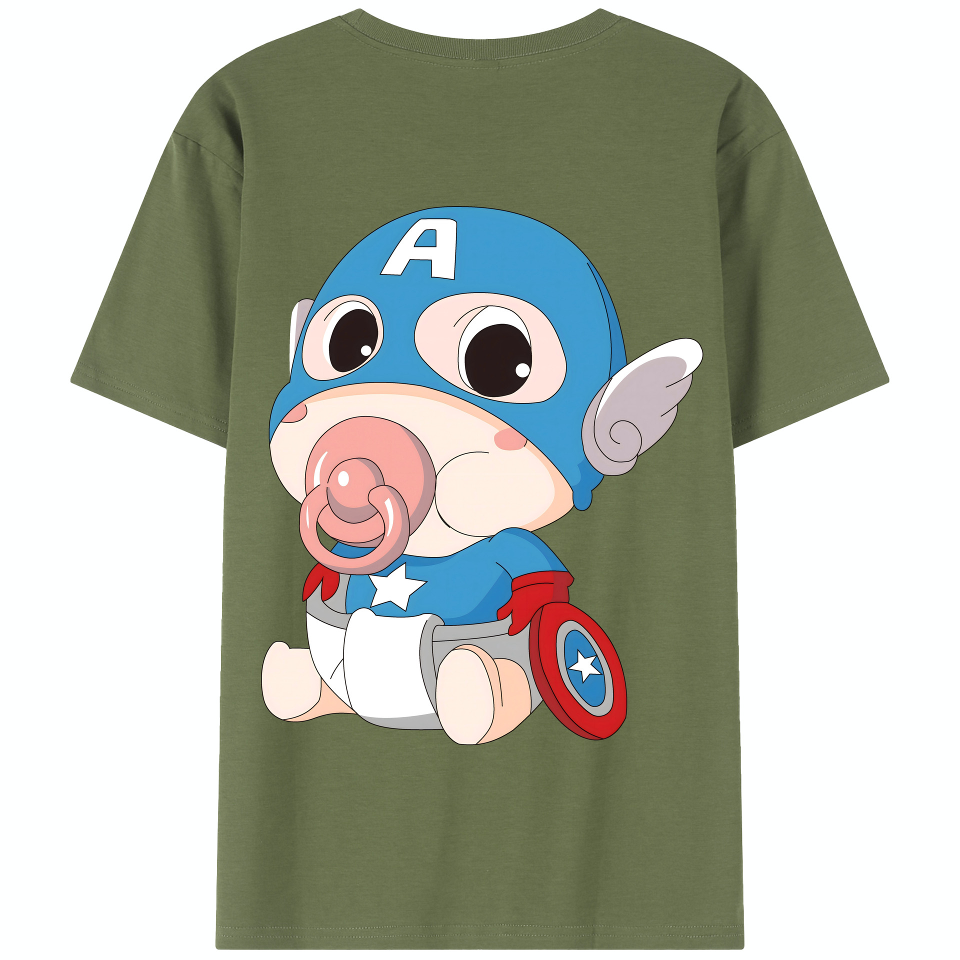 （画像用） アベンジャーズ The Avengers 綿100％半袖Tシャツ（背面プリント）